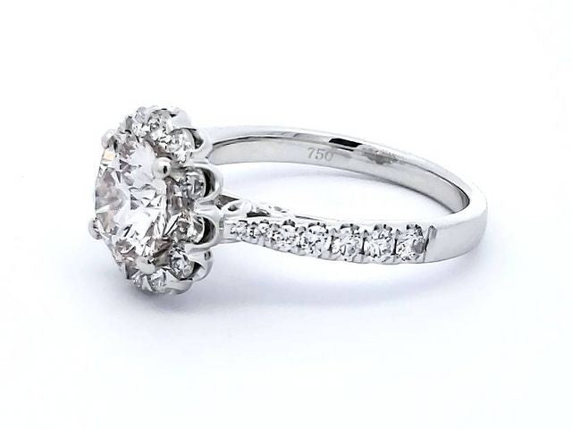 1.59 ct Halo Engagement Ring