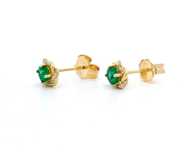 Emerald & Diamond Earrings