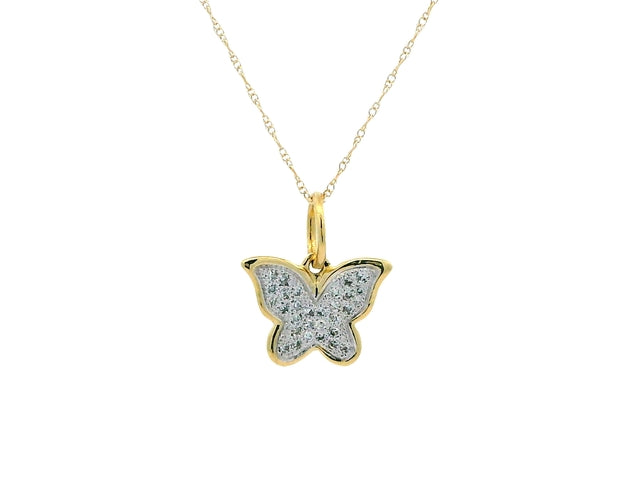 Butterfly Necklace with Diamonds