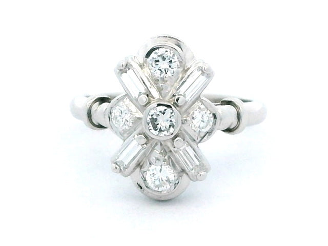 0.76 ctw Platinum Ring