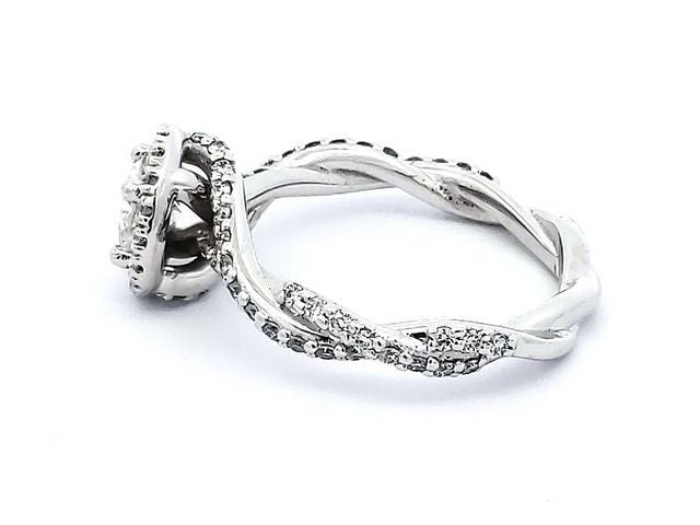 14KT Halo Style Engagement Ring