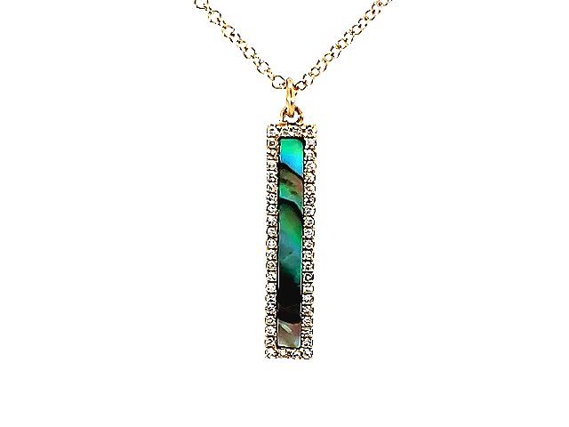 Abalone & Diamond Necklace