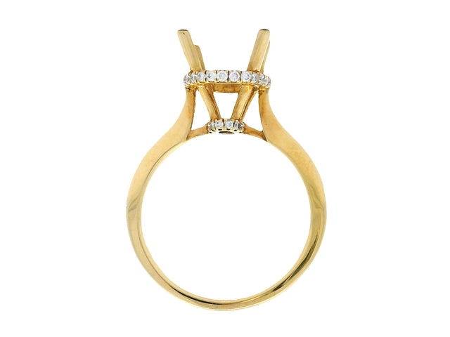 18KT Oval Engagement Mount