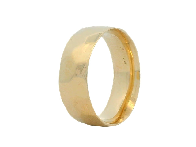 10KT Band with a Hammered Finish