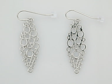 Silver Circles Drop Earrings