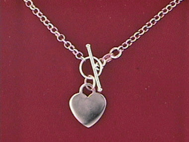 Silver Heart Necklace Plated
