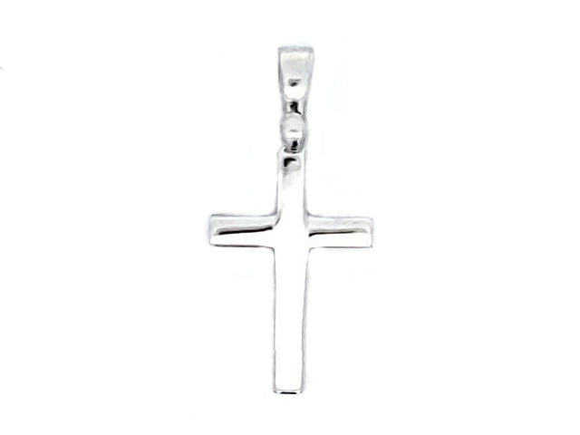 10KT White Gold Cross