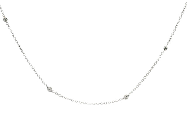 0.36 ctw Diamond Station Necklace