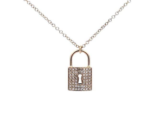 Diamond Love Lock Necklace