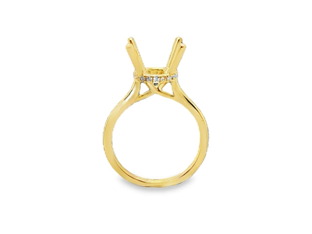 14KT Hidden Halo Mount