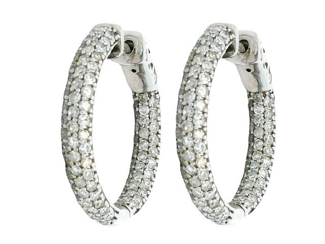 Pavee Diamond Hoops