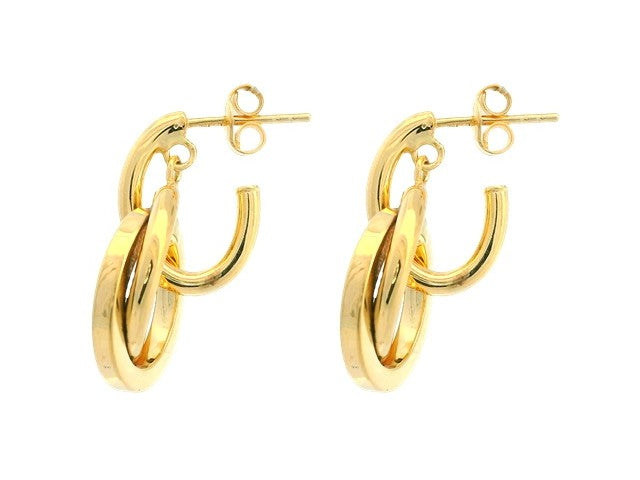 10KT Interlocking Hoop Earrings