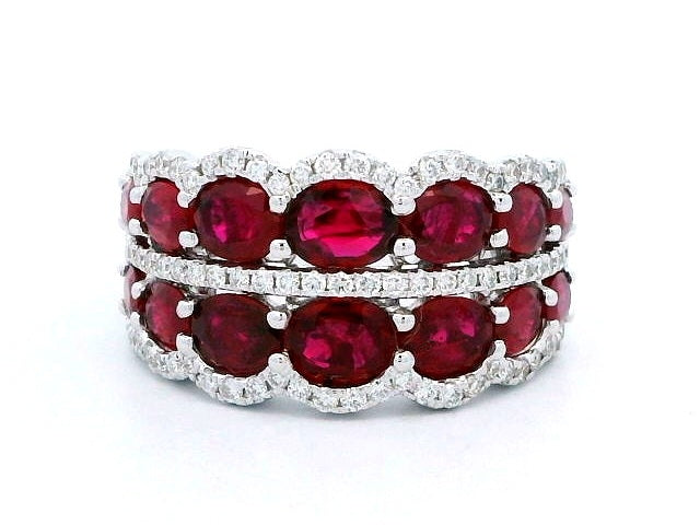 Oval Ruby and Diamond Ring