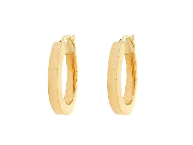 10KT Oval Hoop Earrings