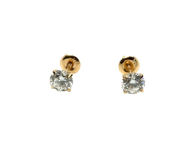 14 Karat Yellow Gold Labgrown Diamond Studs