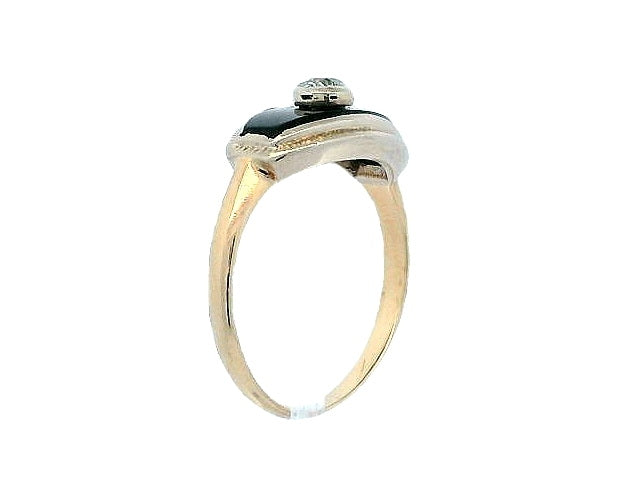 Onyx & Diamond Ring