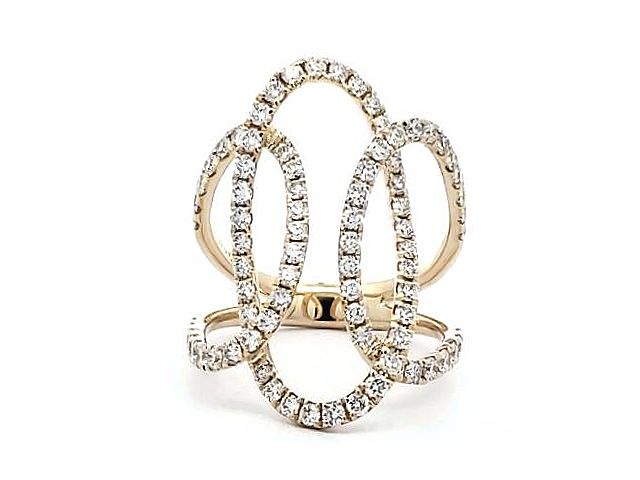 14KT Intersecting Ovals Ring