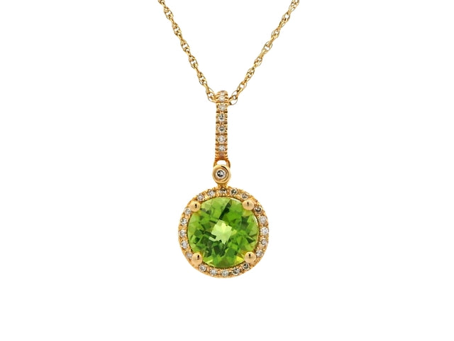 Peridot & Diamond Pendant