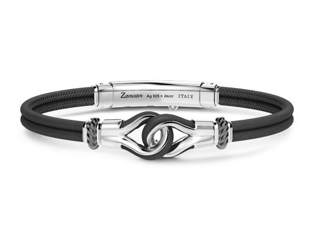 Black Leather Zancan Bracelet