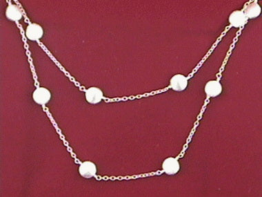 48 Inch Silver Smartie Necklace