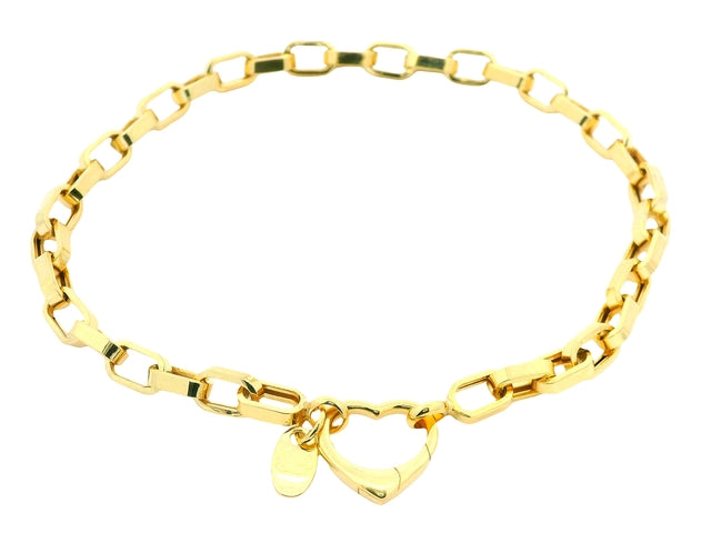 Fancy Bracelet with a Heart Shaped Clasp