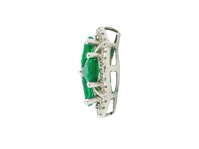 18KT Emerald & Diamond Pendant