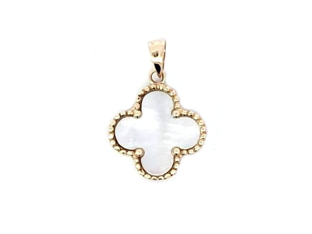 MOP and Onyx Lucky Clover Pendant