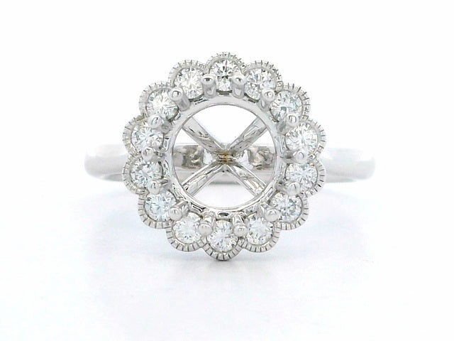 18KT Halo Engagement Ring