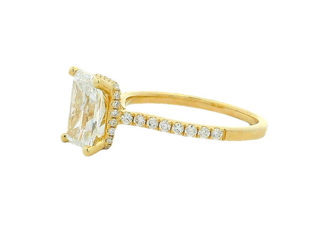 Radiant Cut LAB Diamond Engagement Ring