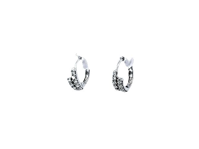 18KT Bypass Hoop Earrings
