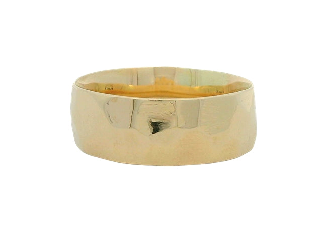 10KT Band with a Hammered Finish