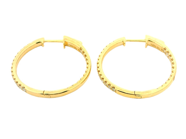 0.50 ctw Diamond Hoops