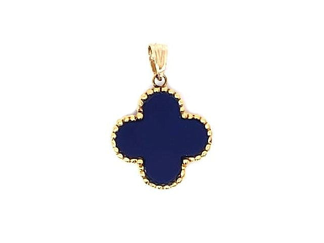 Lapis and Turquoise Lucky Clover Pendant