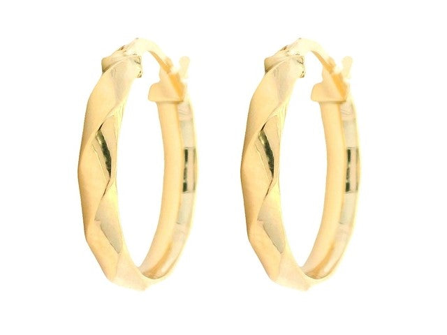 Faceted Hoop Earrings