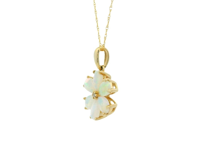 Opal Flower Necklace