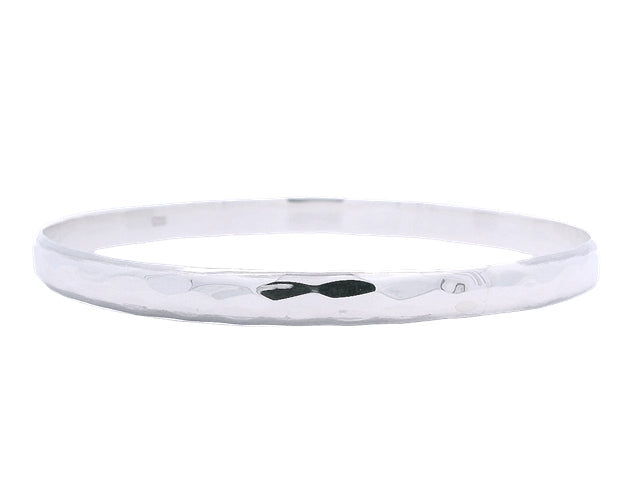 Faceted Silver Bangle