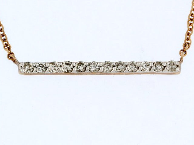 10KT Diamond Bar Pendant