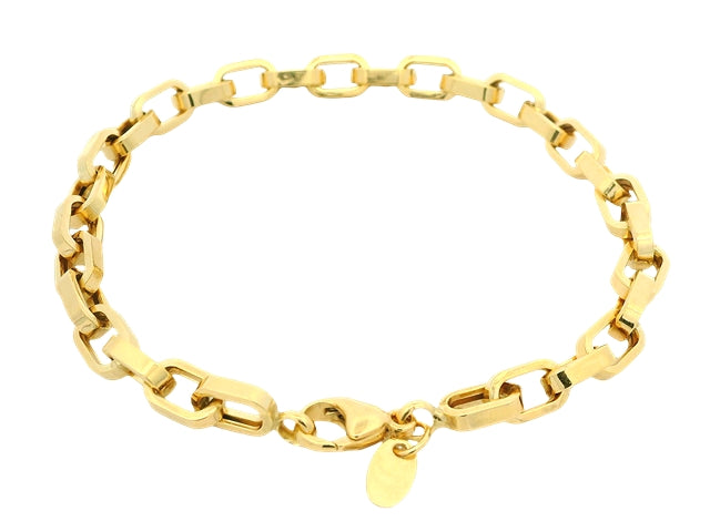 10KT "Paperclip" Bracelet