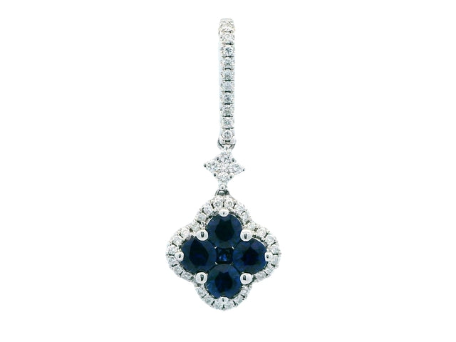 Blue Sapphire & Diamond Pendant