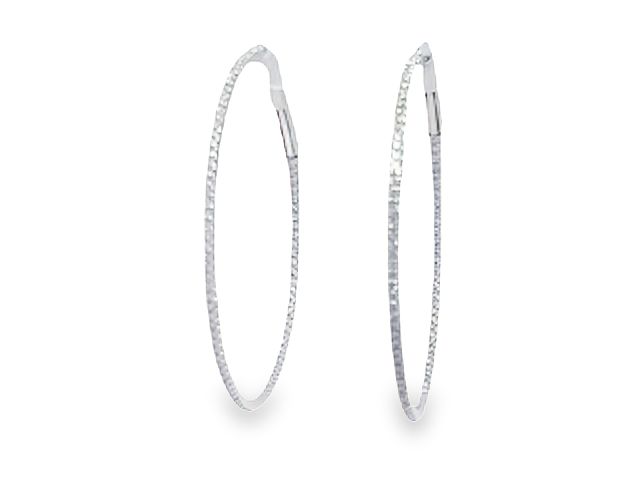 2.25 ctw Diamond Hoop Earrigns